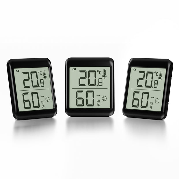 LCD Digital Thermometer Hygrometer for Home and Office (3 Pcs) (Model: HM598A)