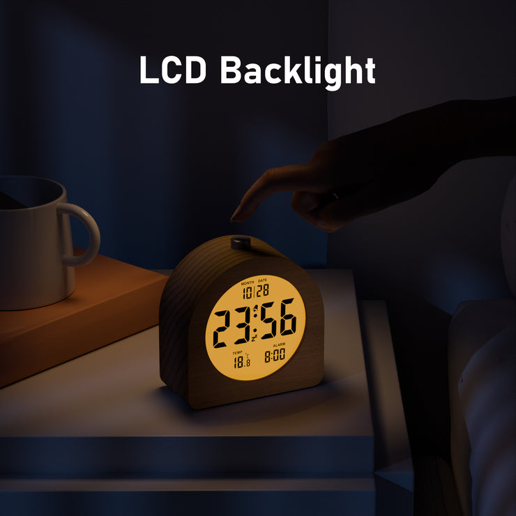Wooden Bedside Alarm Clock (Model: 2106)