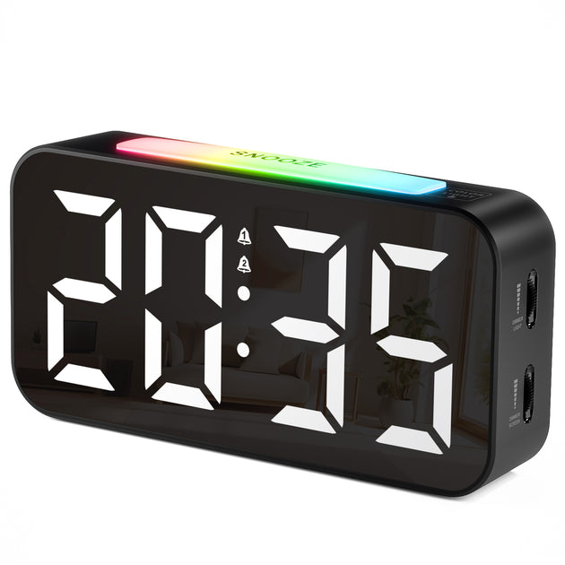 Large LED Display Night Light Alarm Clock with Europlug (Model: 8010B ...