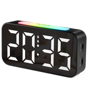 Large LED Display Night Light Alarm Clock with Europlug (Model: 8010B)