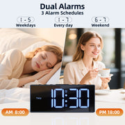 Digital Bedside Alarm Clock with Large Digits with UK Plug (Model: G11)