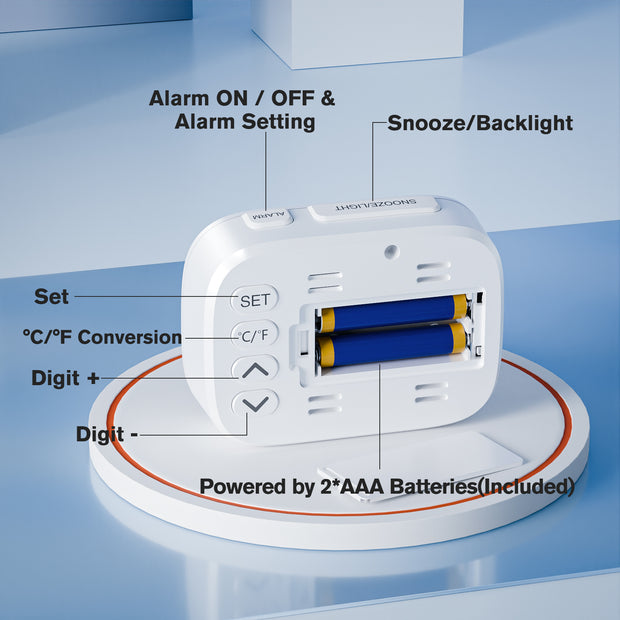 Mini Battery-Powered Alarm Clock (Model: 508)