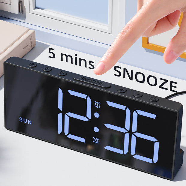 Digital Bedside Alarm Clock with Large Digits with Europlug (Model: G11)