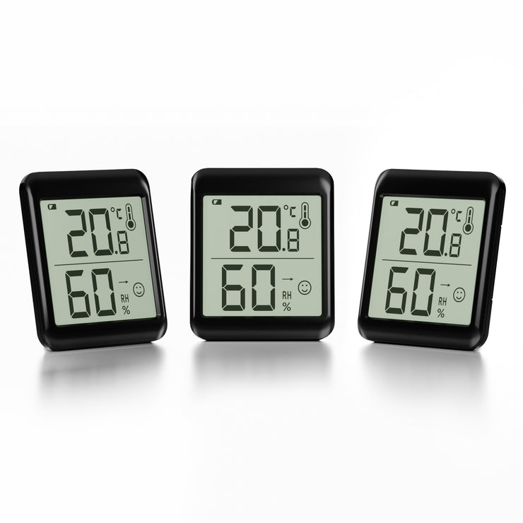 LCD Digital Thermometer Hygrometer for Home and Office (3 Pcs) (Model: HM598A)