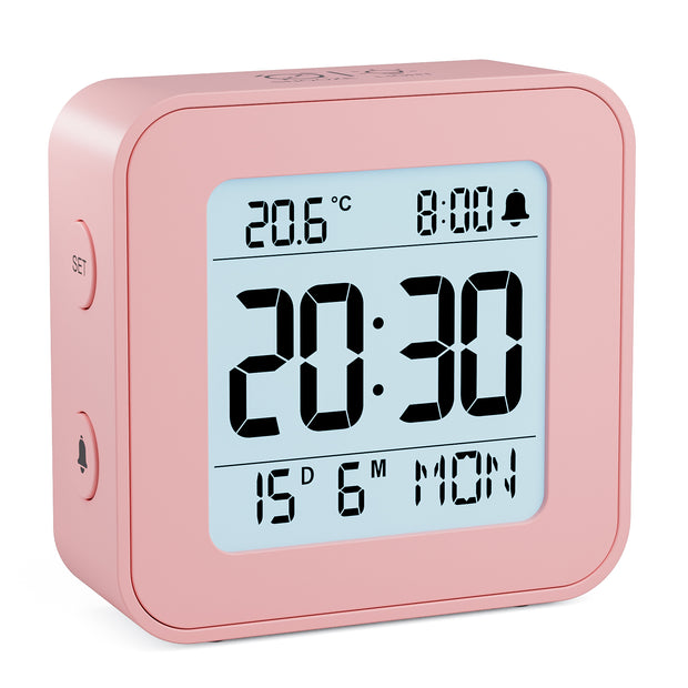 Battery-Powered Bedside Alarm Clock (Model: E0544)