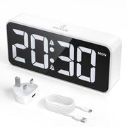Mains Powered Alarm Clock with UK Plug (Model: E13)