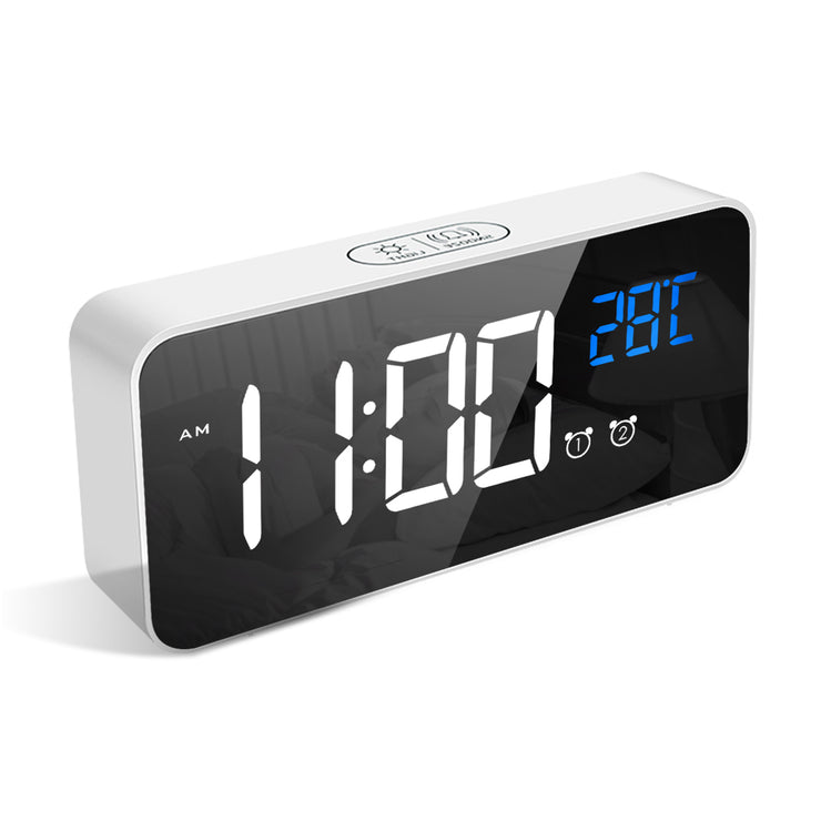 LED Digital Alarm Clock with Temperature Display (Model: 8808)