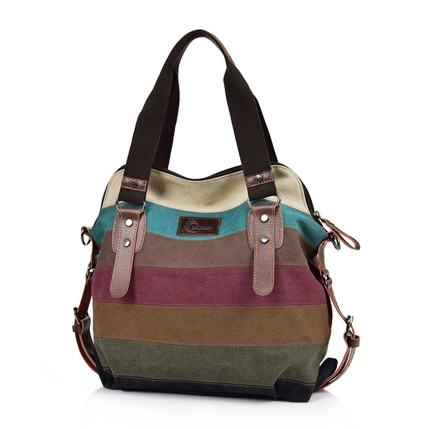 Multicolor Canvas Women's Handbag (Model: L-094)
