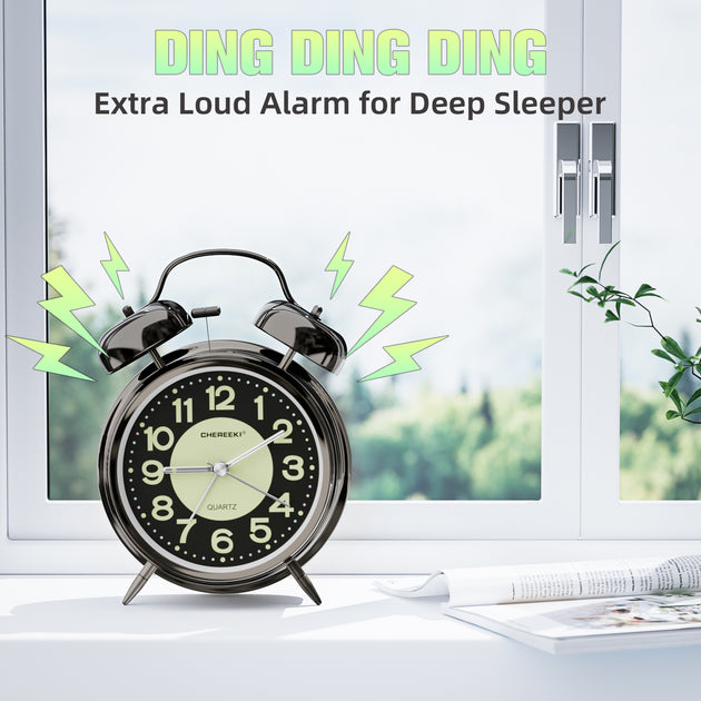 Retro Double Bell Alarm Clock (Model: CK6409Y) – CHEREEKI