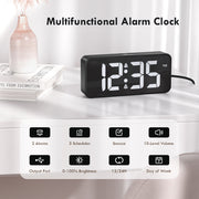 Mains Powered Alarm Clock with UK Plug (Model: E13)