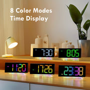 Curved Display RGB Night Light Alarm Clock with Europlug (Model: G10)