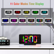 Mains Powered Alarm Clock with RGB Night Light with Europlug (Model: 8822)