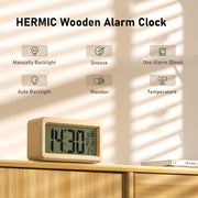 Wooden Digital Alarm Clock (Model: 1902)