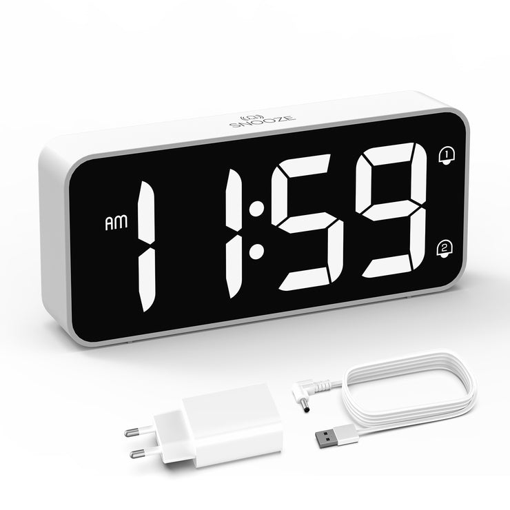 Mains Powered Alarm Clock with Europlug (Model: 8813)