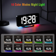 Mains Powered Alarm Clock with RGB Night Light with Europlug (Model: 8822)