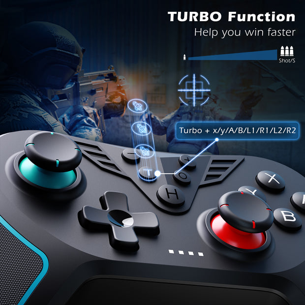 Switch Controller with Hall Effect Joysticks (Model: T43)
