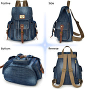 Vintage Jeans Canvas Backpack (Model: 9006)
