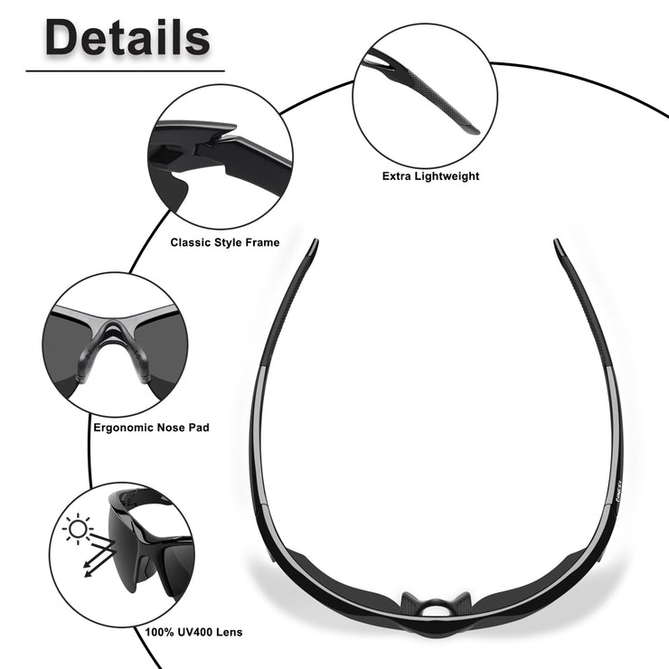 Polarized Sports Sunglasses for Men (Model: BDSS029)