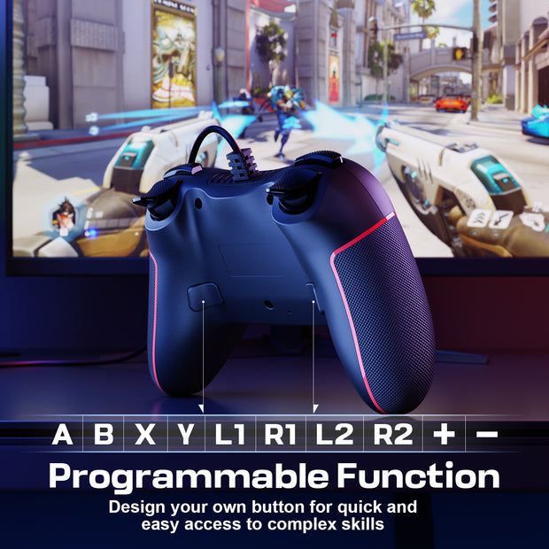 Wired Controller for PC with 2 Mapping Buttons (Model: T43)
