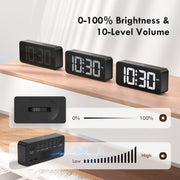 Mains Powered Alarm Clock with UK Plug (Model: E13)