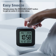 Battery-Powered Bedside Alarm Clock (Model: E0544)