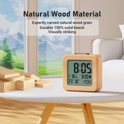 Wooden Battery-Operated Bedside Alarm Clock (Model: 2119)