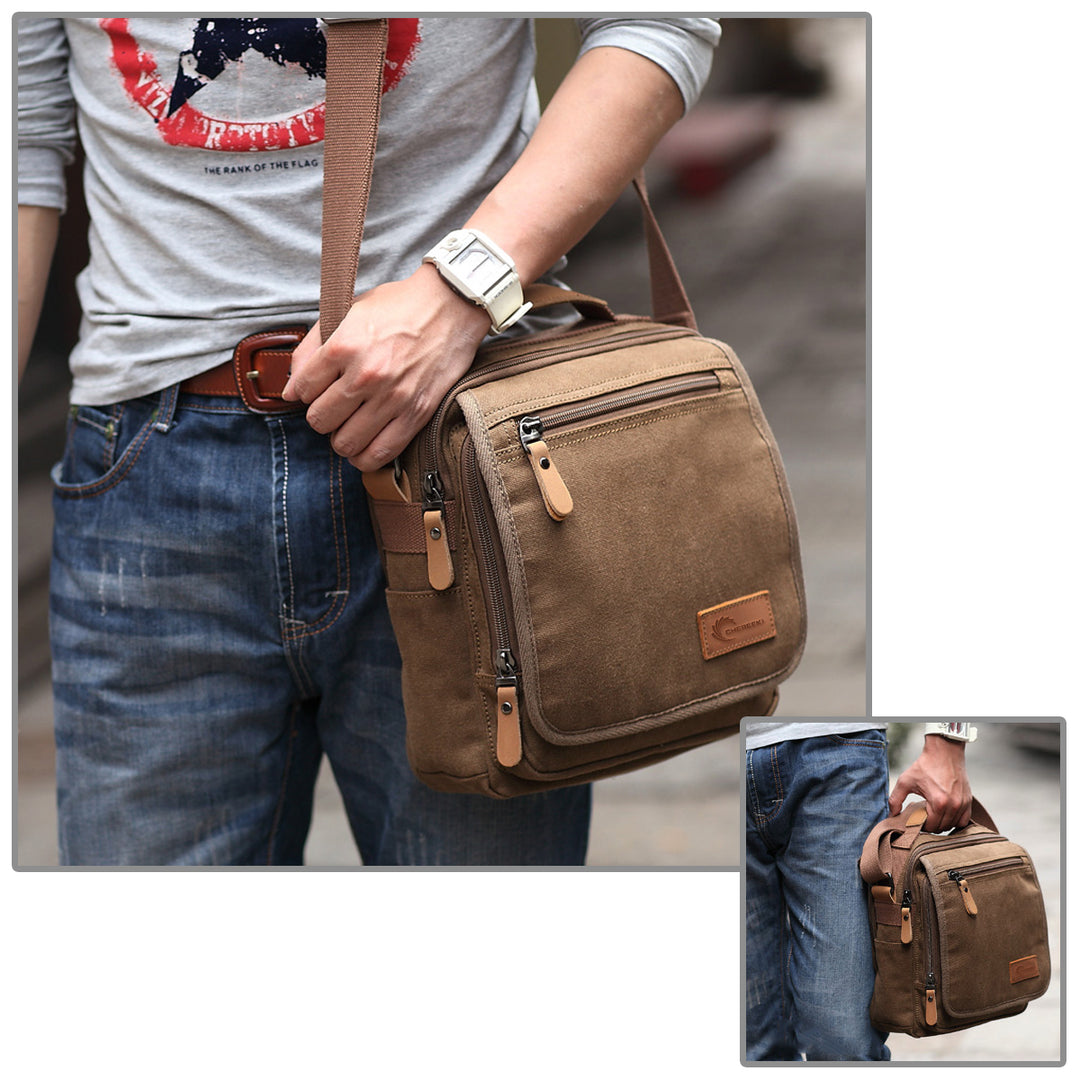 Plambag canvas messenger bag small travel school crossbody bag best sale