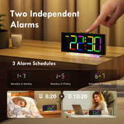 Curved Display RGB Night Light Alarm Clock with Europlug (Model: G10)