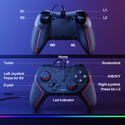Wired Controller for PC with 2 Mapping Buttons (Model: T43)