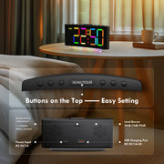 Curved Display RGB Night Light Alarm Clock with Europlug (Model: G10)