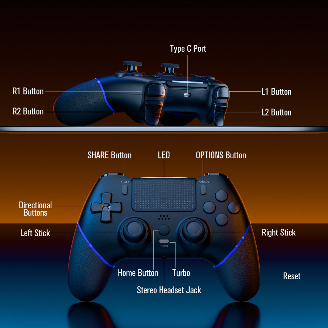 Wireless Controller for PS4 (Model: T48) – CHEREEKI