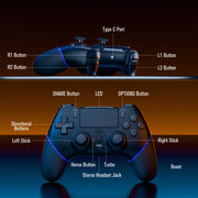 Wireless Controller for PS4 (Model: T48)