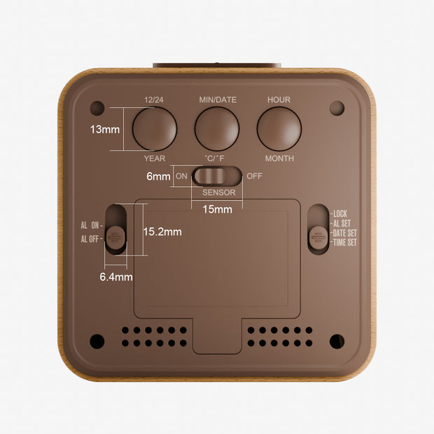 Wooden Travel Alarm Clock (Model: 2409)